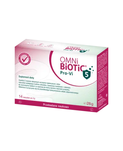 Omni Biotic Pro-Vi 5, 14 saszetek - Wspiera układ odpornościowy dorosłych i dzieci od 1. roku życia