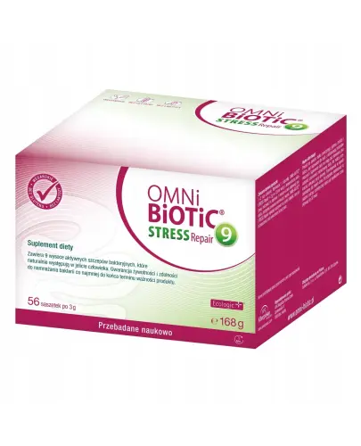 Omni Biotic Stress Repair 9, 56 saszetek - 9 szczepów bakterii dla lepszej równowagi jelitowej