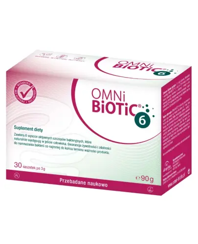 Omni Biotic 6, 30 saszetek - 3 miliardy bakterii probiotycznych w 1 saszetce