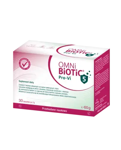 Omni Biotic Pro-Vi 5, 30 saszetek  - Wspiera układ odpornościowy dorosłych i dzieci od 1. roku życia