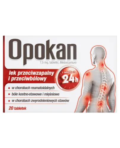 Opokan 7,5 mg, 20 tabletek - Tabletki z meloksykamem