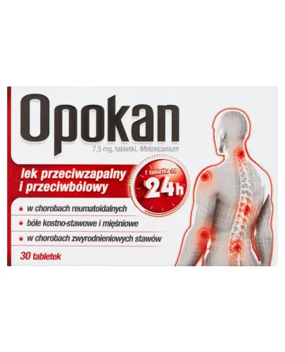 Opokan 7,5 mg, 30 tabletek - Tabletki z meloksykamem