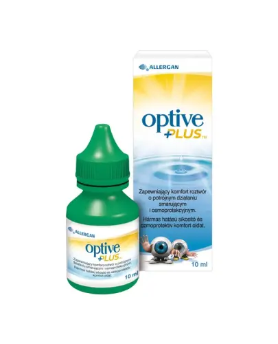 Optive Plus krople do oczu, 10 ml - Z solą sodową karboksymetylocelulozy, gliceryną i olejem rycynowym