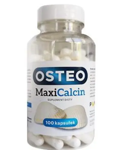 Osteo MaxiCalcin, kapsułki 100 sztuk - Kapsułki z wapniem, wspomaga utrzymanie zdrowych kości i zębów oraz prawidłowego funkcjonowania mięśni