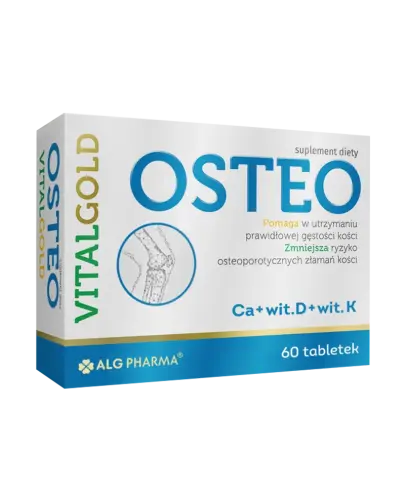 Osteo Vitalgold, 60 tabletek - Suplement diety z wapniem, witaminami D3 i K2