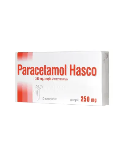 Paracetamol Hasco 250 mg, 10 czopków - Wygodna aplikacja i szybkie działanie