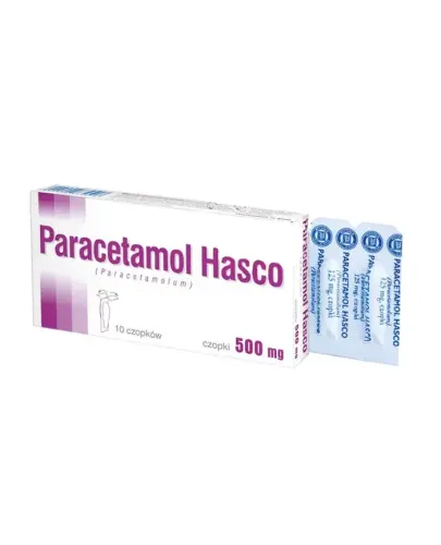 Paracetamol Hasco 500 mg, 10 czopków doodbytniczych - O działaniu przeciwbólowym i przeciwgorączkowym