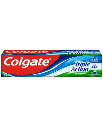 Colgate Triple Action Original Mint pasta do zębów, 75 ml - Pasta do zębów o potrójnym działaniu