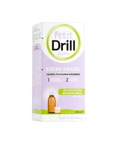 Petitdrill Junior Syrop na kaszel suchy dla dzieci, 200 ml - Syrop na suchy kaszel