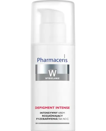 Pharmaceris W Depigment Intense, Intensywny krem rozjaśniający przebarwienia na noc, 50 ml - Wybielający przebarwienia krem na noc