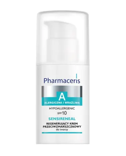 Pharmaceris A Sensireneal  SPF 10,  krem do twarzy, 30 ml - Do ochrony i przeciwstarzeniowej pielęgnacji cery wrażliwej i alergicznej