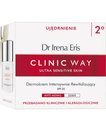 Dr Irena Eris Clinic Way 2° Dermokrem intensywnie rewitalizujący na dzień SPF 20, 50 ml - Poprawia kondycję skóry poprzez jej skuteczne nawilżenie oraz ujędrnienie