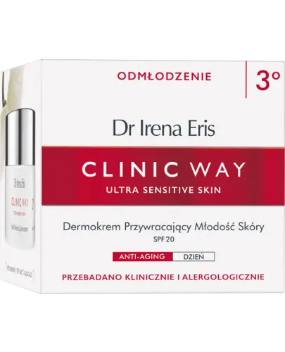 Dr Eris Clinic Way Dermokrem przywracający młodość skóry 3° na dzień, 50 ml - Poprawia ogólny stan skóry, zapewnia optymalne nawilżenie i odżywienie