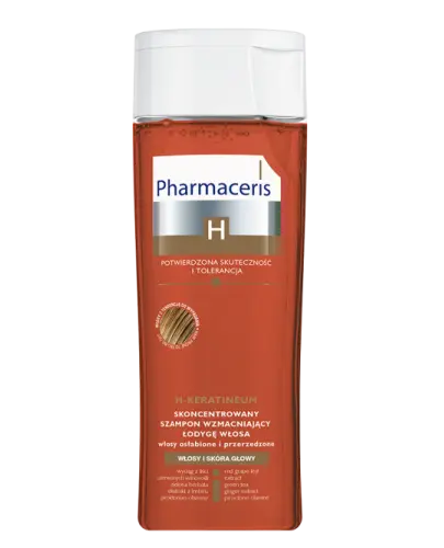 Pharmaceris H Keratineum szampon, 250 ml - Wzmacnia włosy osłabione