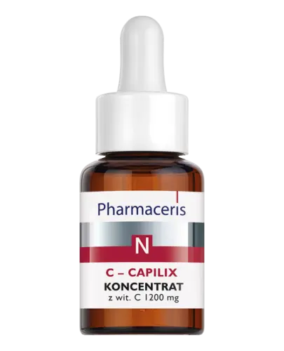 Pharmaceris N C-Capilix, koncentrat do twarzy z witaminą C, 30 ml - Do cery naczynkowej