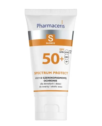 Pharmaceris S Spectrum Protect,  krem o szerokopasmowej ochronie SPF 50+, 50 ml - Dla dorosłych i dzieci, do twarzy i okolic oczu