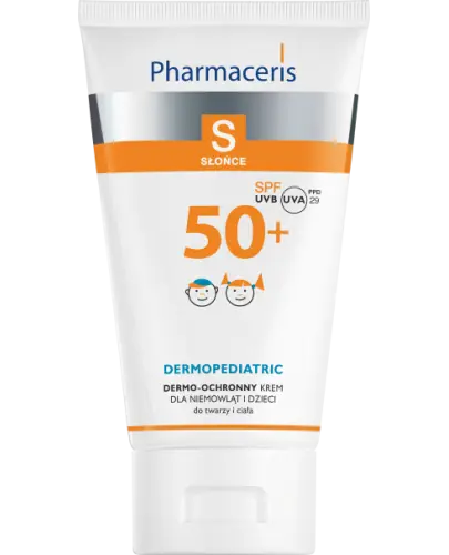 Pharmaceris S  Dermopediatric, krem ochronny do twarzy SPF 50 +, 50 ml - Oparty na filtrach mineralnych dla dzieci od 1. dnia życia