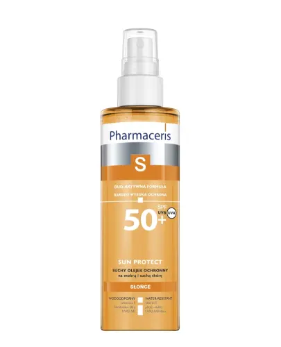 Pharmaceris S, suchy olejek ochronny SPF50+, 200 ml - Do stosowania na suchą i mokrą skórę