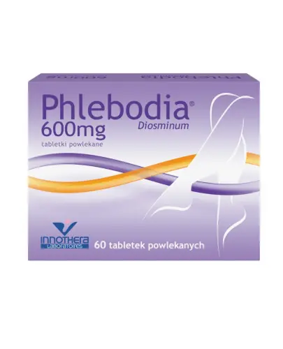 Phlebodia 600 mg 60 tabl - zawiera 600 mg diosminy