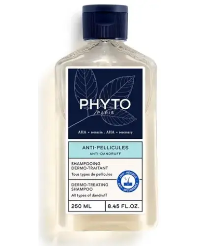 Phyto Anti-Pellicules Szampon przeciwłupieżowy, 250 ml - Eliminuje i ogranicza nawroty łupieżu