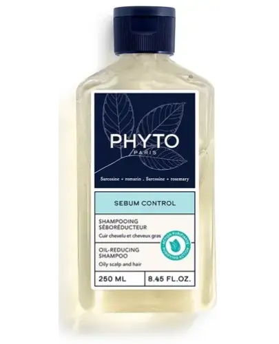 Phyto Sebum Control Szampon ograniczający przetłuszczanie, 250 ml - Do przetłuszczających się włosów i skóry głowy 