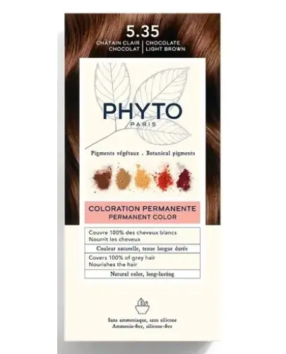 Phyto Color 5.35, farba do włosów złoty mahoń, 1 sztuka - Farba z pigmentami roślinnymi o właściwościach koloryzujących.