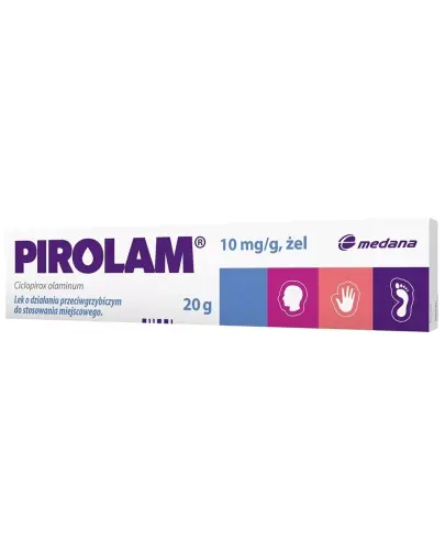 Pirolam 10 mg/g, żel, 20 g - Lek przeciwgrzybiczy do stosowania na skórę