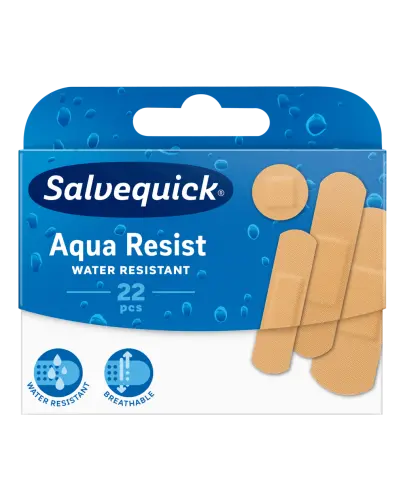 Salveqiuck Aqua Resist, plastry wodoodporne, 22 sztuki - Elastyczne, oddychające i hipoalergiczne