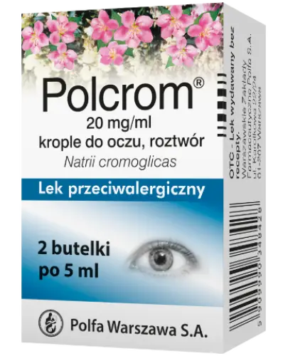 Polcrom krople do oczu, 2 x 5 ml - Na alergiczne zapalenie spojówek i rogówki