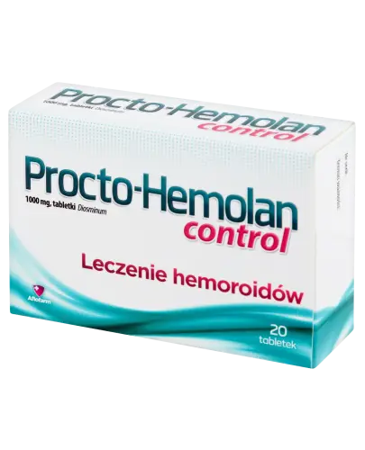 Procto-Hemolan Control tabletki, 20 sztuk - Tabletki, które zwiększają napięcie naczyń żylnych oraz działa ochronnie na naczynia