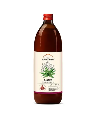 Produkty Bonifraterskie Aloes, sok, 1000 ml - Ze składnikami łagodzącymi dolegliwości żołądkowe