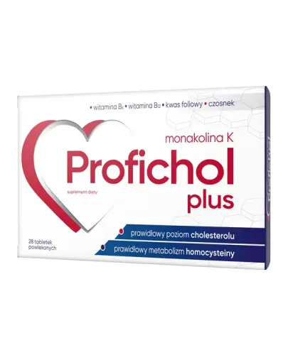 Profichol Plus, 28 tabletek - Kompozycja składników wspierających utrzymanie właściwego poziomu cholesterolu 