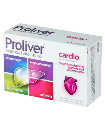 Proliver Cardio, 30 tabletek - Wspomaga krążenie, prawidłowy poziom cholesterolu i trawienie