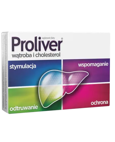 Proliver, 30 tabletek - Z choliną, wspomaga pracę wątroby i trawienie, zapobiega wzdęciom