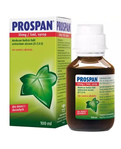 Prospan syrop, 100ml - Syrop stosowanym jako środek wykrztuśny w produktywnym kaszlu,  mokrym kaszlu.