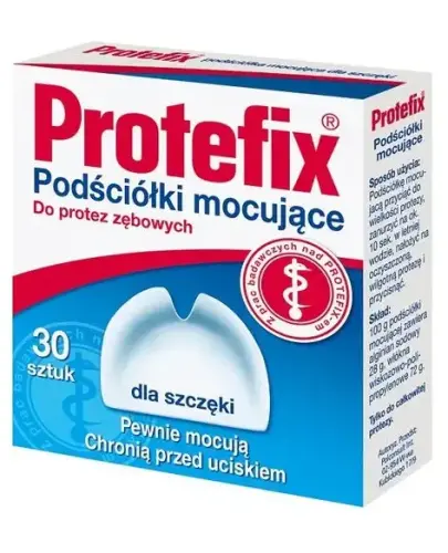 Protefix Podściółki mocujące do szczęki, 30 sztuk - Chronią przed uciskiem oraz zabezpieczają przy odchyleniach w anatomii zgryzu.