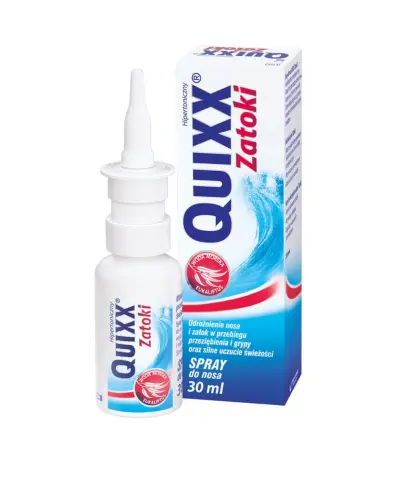 Quixx Zatoki spray do nosa, 30 ml - Z dodatkiem olejku z eukaliptusa dla dzieci powyżej 6 roku życia i dorosłych