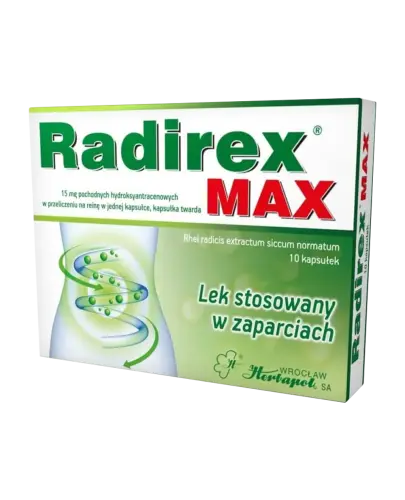 Radirex Max kapsułki, 10 sztuk - Kapsułki o działaniu przeczyszczającym