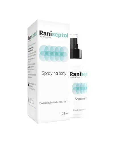 Raniseptol, spray na rany i oparzenia, 125 ml - Z nanosrebrem, które ma właściwości antybakteryjnie i antyseptycznie