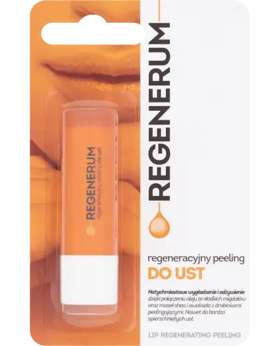 Regenerum Regeneracyjny peeling  do ust, 5 g - Wygładza i odżywia nawet spierzchnięte usta.