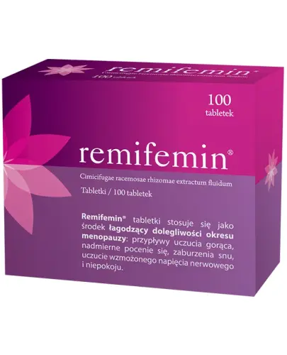 Remifemin tabletki, 100 sztuk - Tabletki roślinne łagodzące dolegliwości w okresie menopauzy