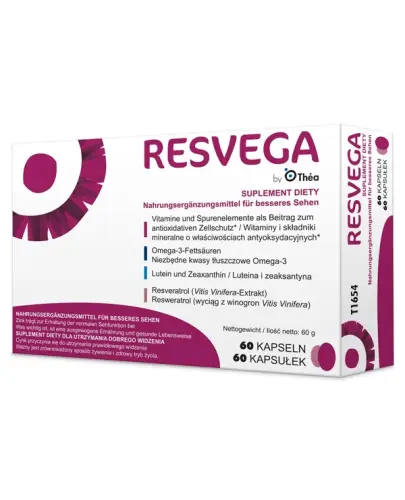 Resvega, 60 kapsułek - Z witaminami, minerałami i kwasami  omega-3