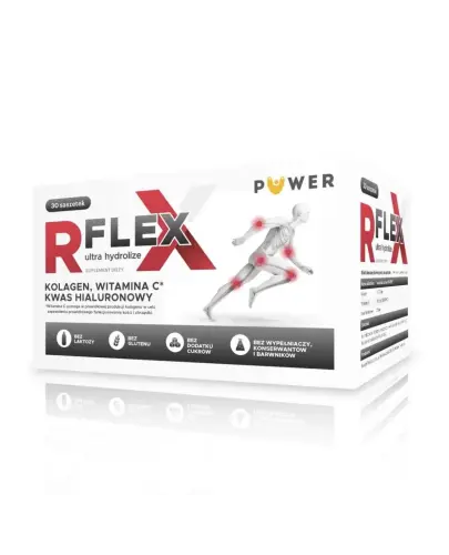 Rflex Ultra Hydrolize, 30 saszetek - Suplement diety z kolagenem, kwasem hialuronowym i witaminą C