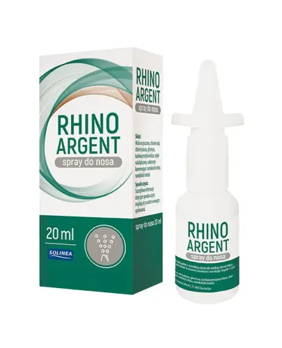 Rhinoargent spray do nosa, 20 ml - Spray do nosa wspomagający regenerację błony śluzowej nosa