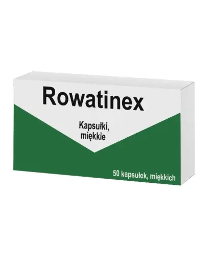 Rowatinex kapsułki miękkie, 50 sztuk Pharmapoint - O działaniu moczopędnym oraz łagodnie rozkurczającym na drogi moczowe