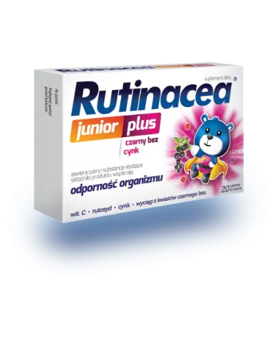 Rutinacea Junior Plus, 20 tabletek do ssania - Tabletki do ssania dla dzieci powyżej 3. roku życia