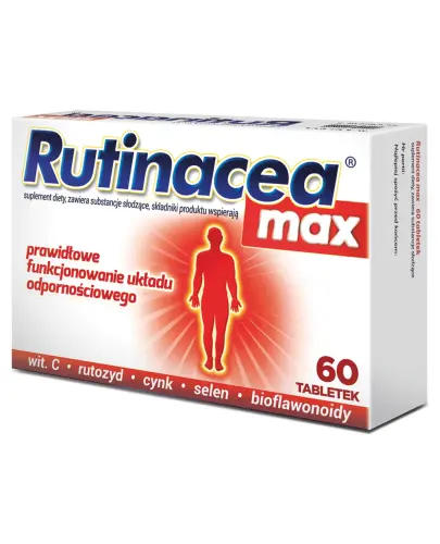 Rutinacea Max, 60 tabletek - Z witaminą C, rutozydem, cynkiem i bioflawonoidami