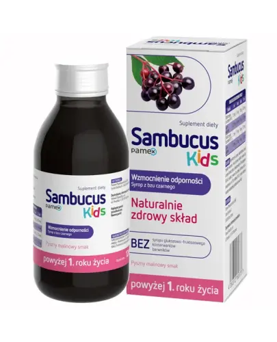 Sambucus Kids, 120 ml - Suplement diety z czarnym bzem, który wspiera odporność organizmu.