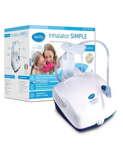 Sanity Inhalator Simple (Smart & Easy), 1 sztuka - Uniwersalny inhalator przeznaczony dla dzieci i dorosłych