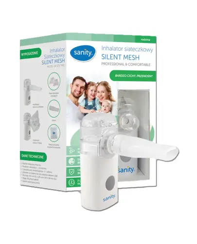 Sanity Inhalator siateczkowy Silent Mesh VP-M3, 1 sztuka - Do leczenie i profilaktyki schorzeń dróg oddechowych